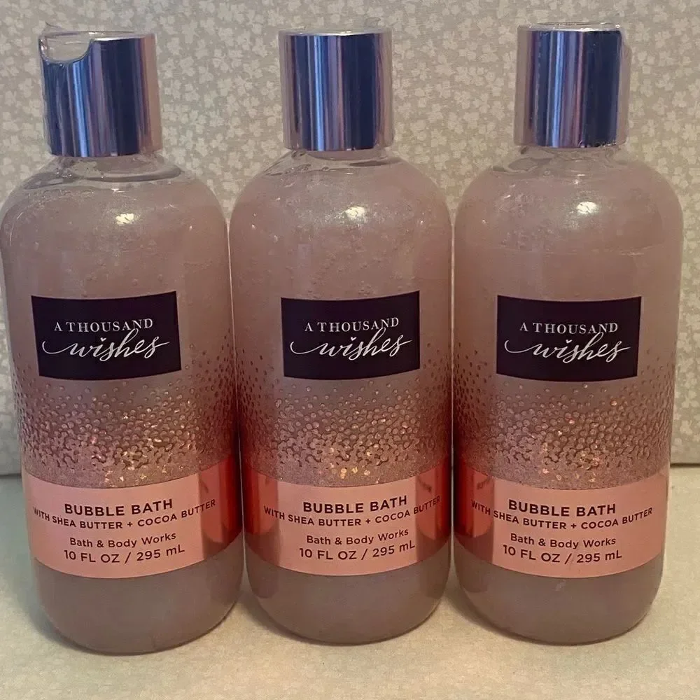 Bath and Body Works A THOUSAND WISHES BUBBLE BATH. Set of 3